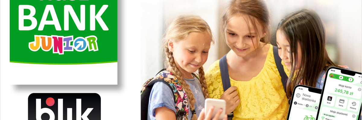 Reklama aplikacji mobilnej Nasz Bank Junior.